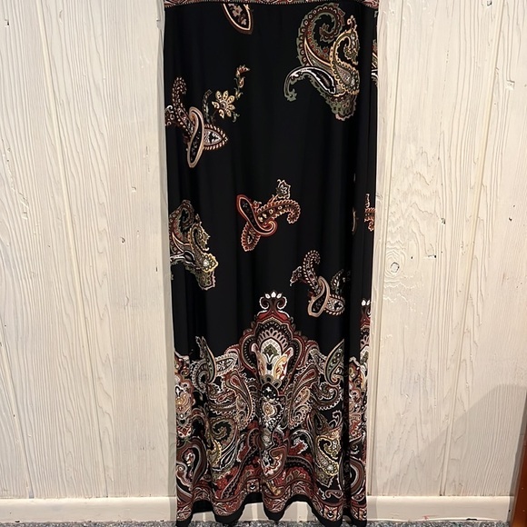 Sandra DARREN Maxi Dress Crocheted Type Back size 12 - Picture 3 of 15